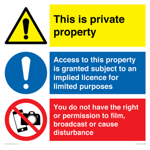 This is private property - No implied license - You do not have the right to film